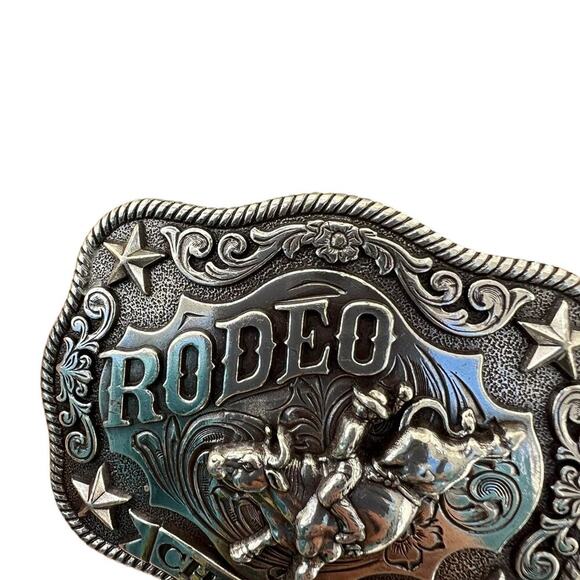 Belt Buckle “RODEO CHAMPION” silver, women's - Picture 4 of 6
